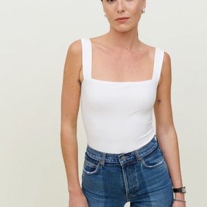 Reformation Canyon Top, White, size S